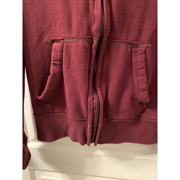 Abercrombie Boys Active Wear Full Zip Sweatshirt Hoodie Size XL Burgundy - Picture 5 of 10